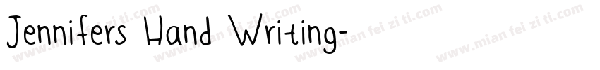 Jennifers Hand Writing字体转换